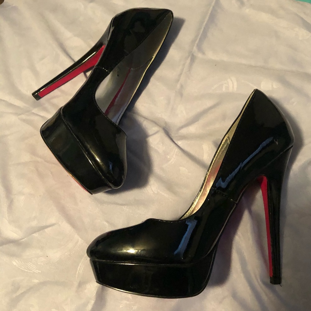 Black platform heels